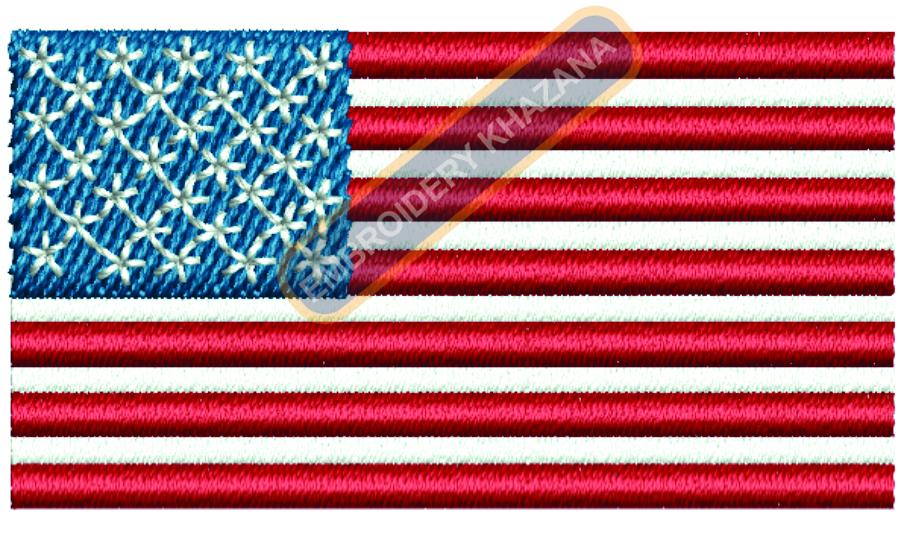 US FLAG LOGO  EMBROIDERY DESIGN